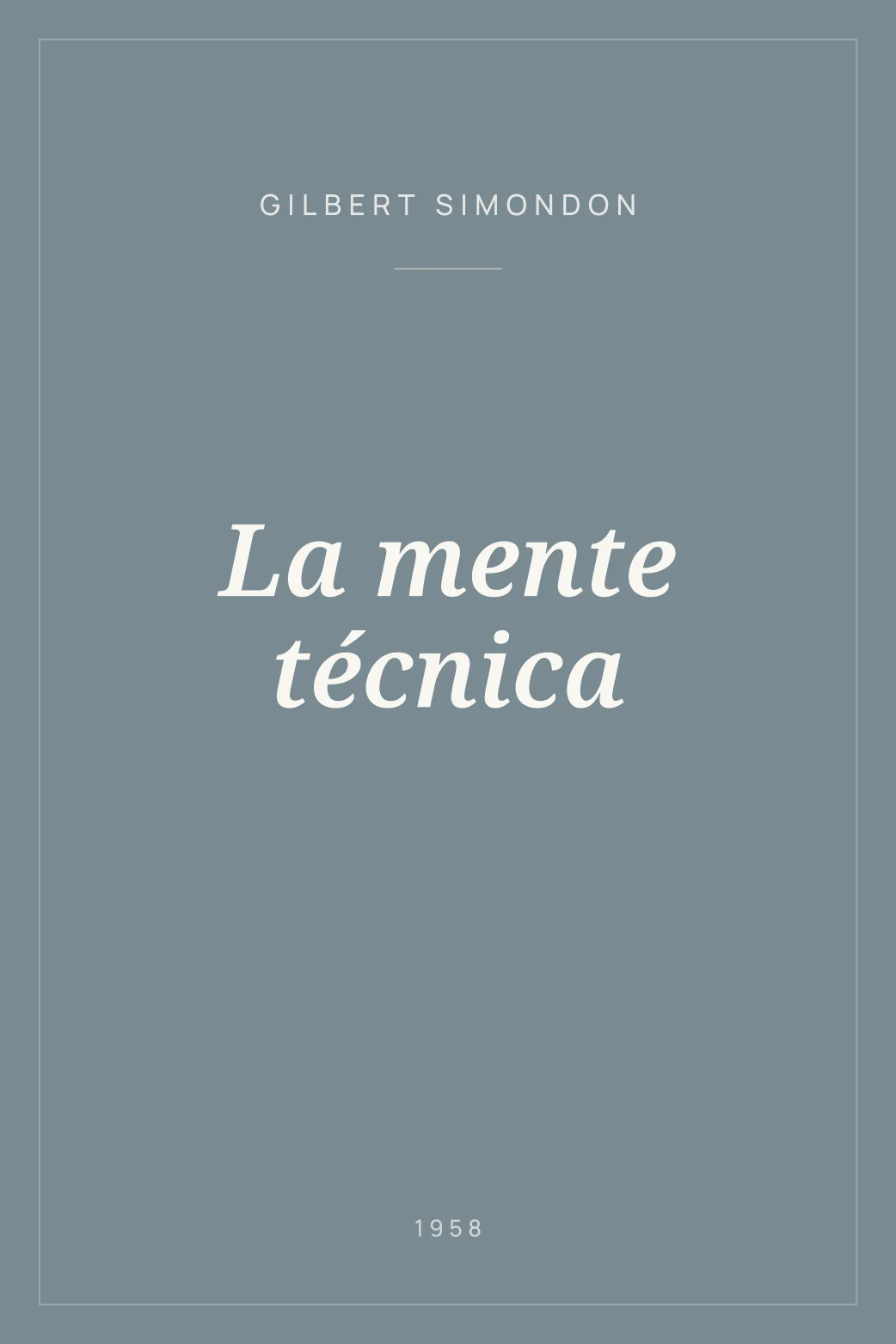 Portada de La mente técnica