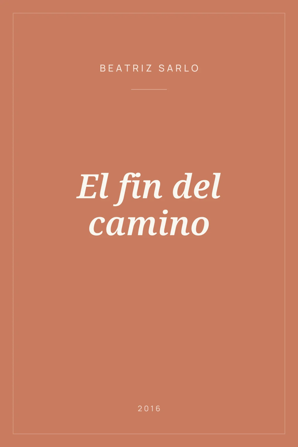Portada de El fin del camino