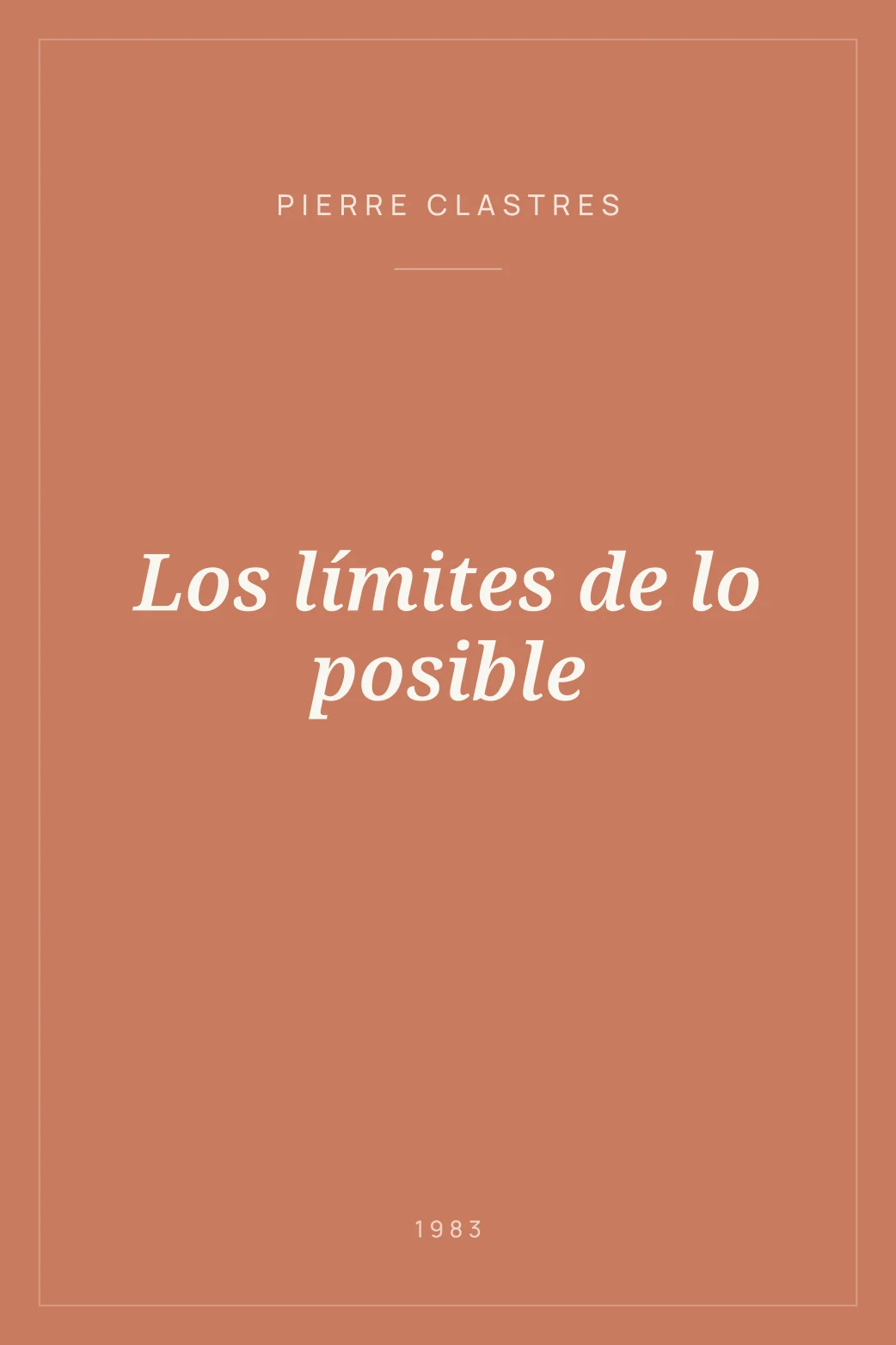 Portada de Los límites de lo posible