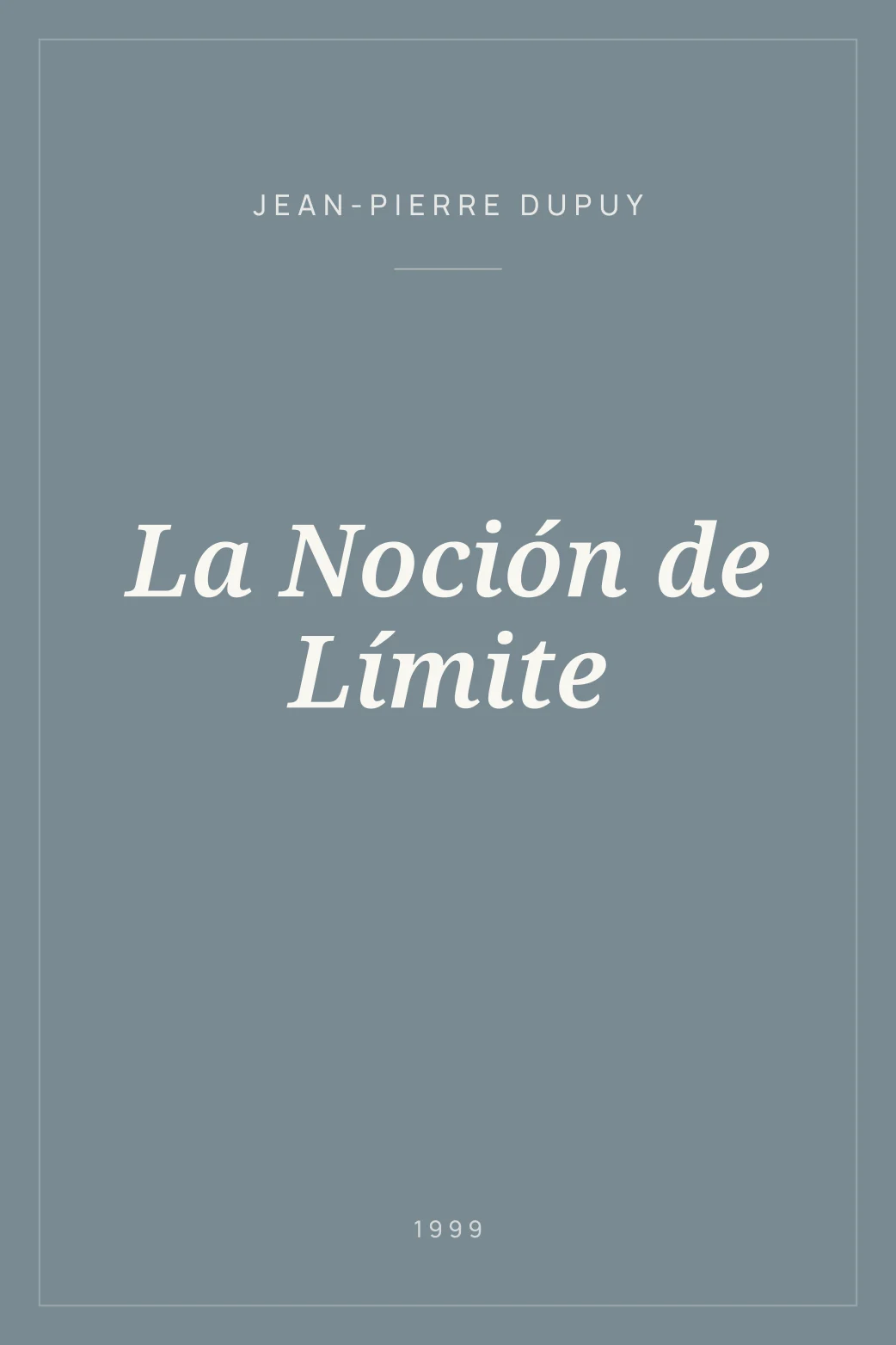 Portada de La Noción de Límite