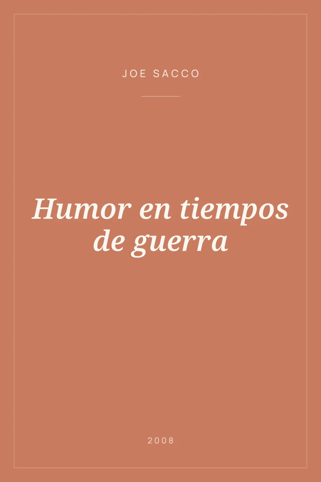 Portada de Humor en tiempos de guerra