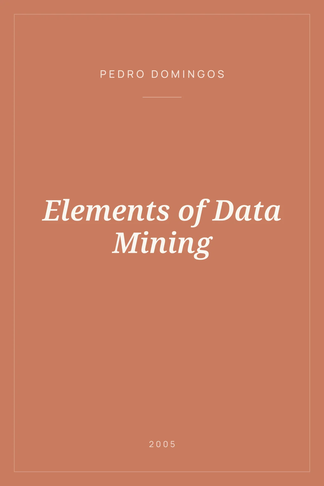 Portada de Elements of Data Mining