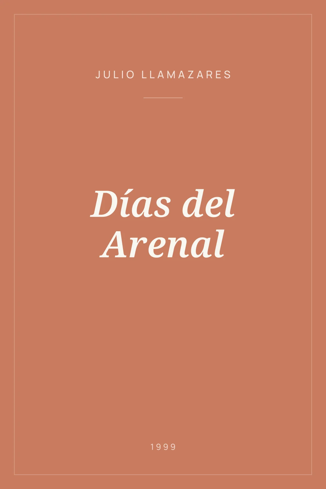 Portada de Días del Arenal