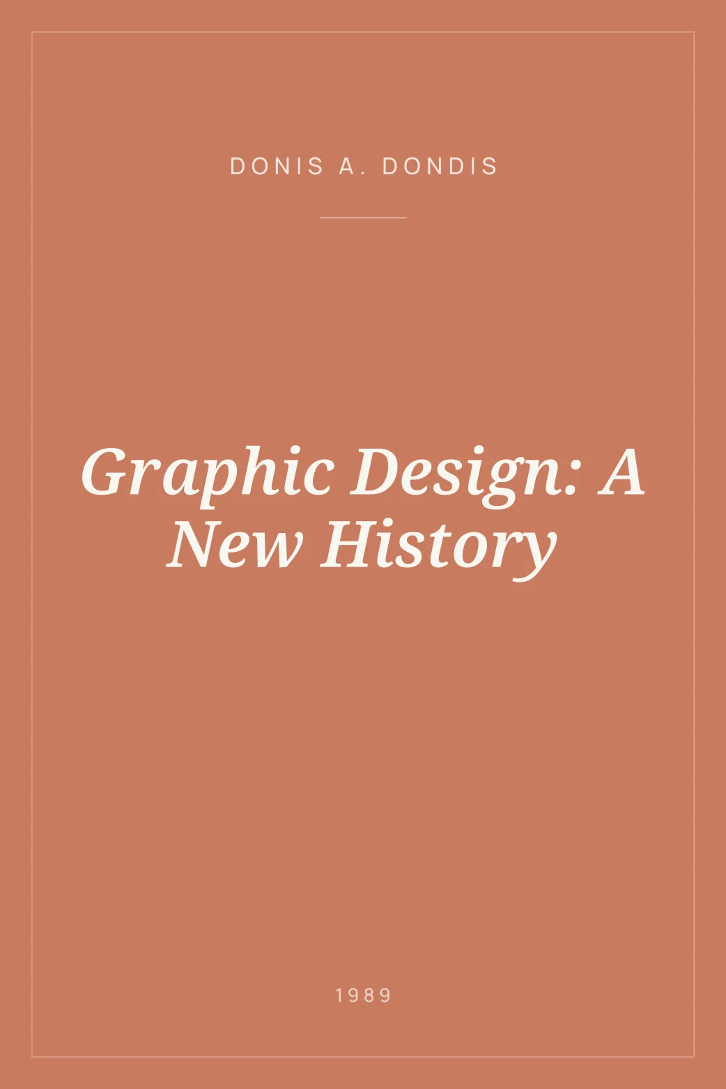 Portada de Graphic Design: A New History