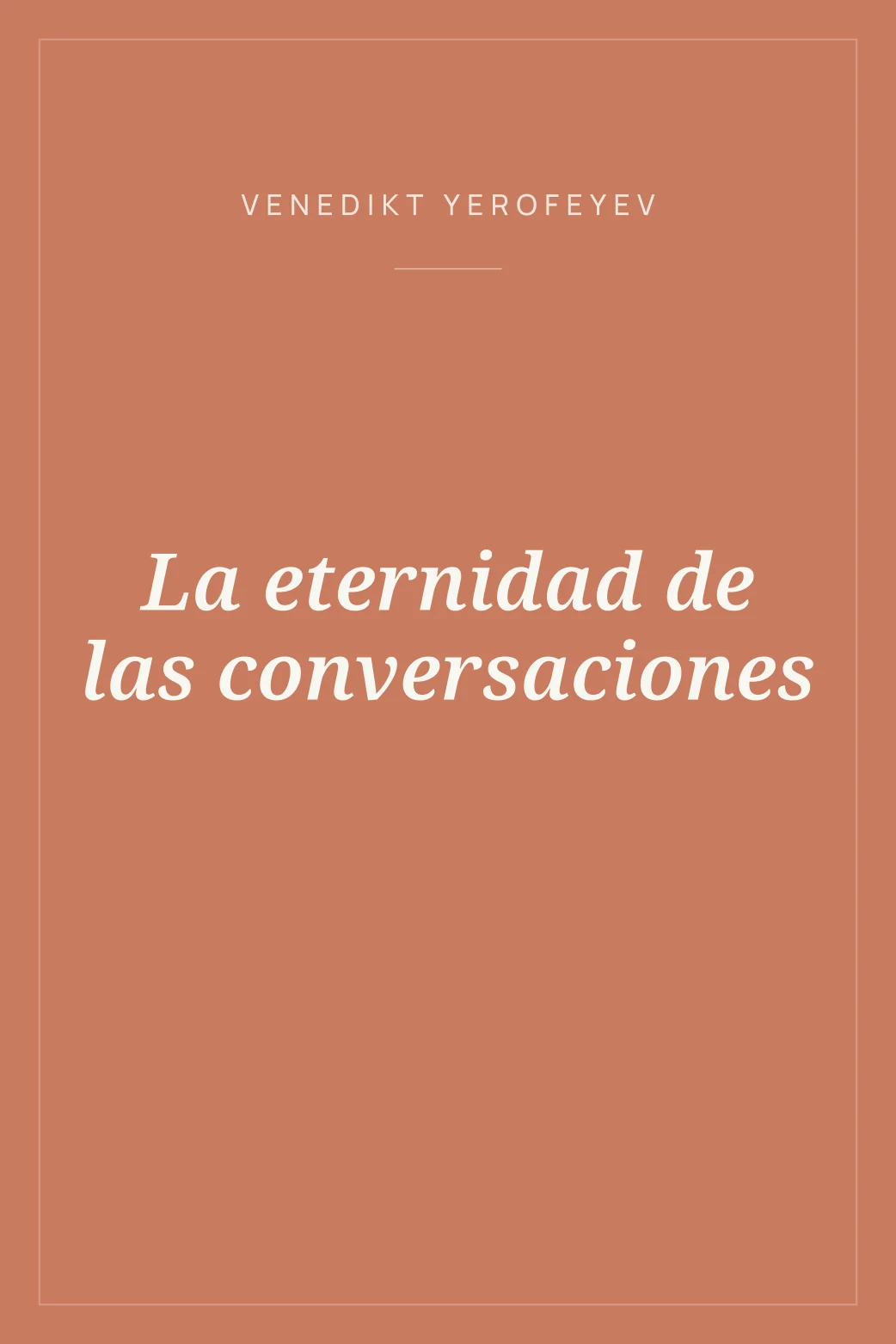 Portada de La eternidad de las conversaciones