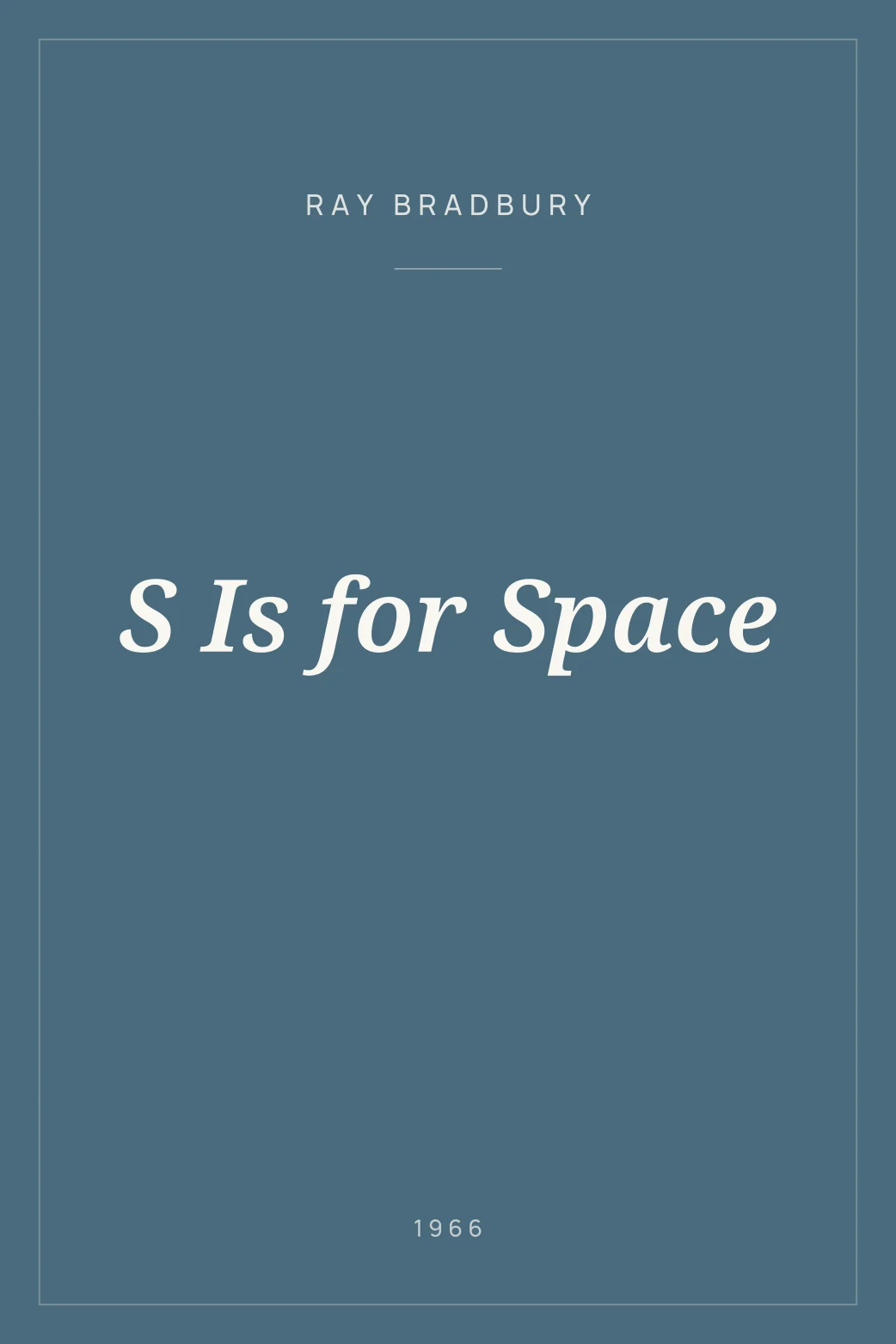 Portada de S Is for Space