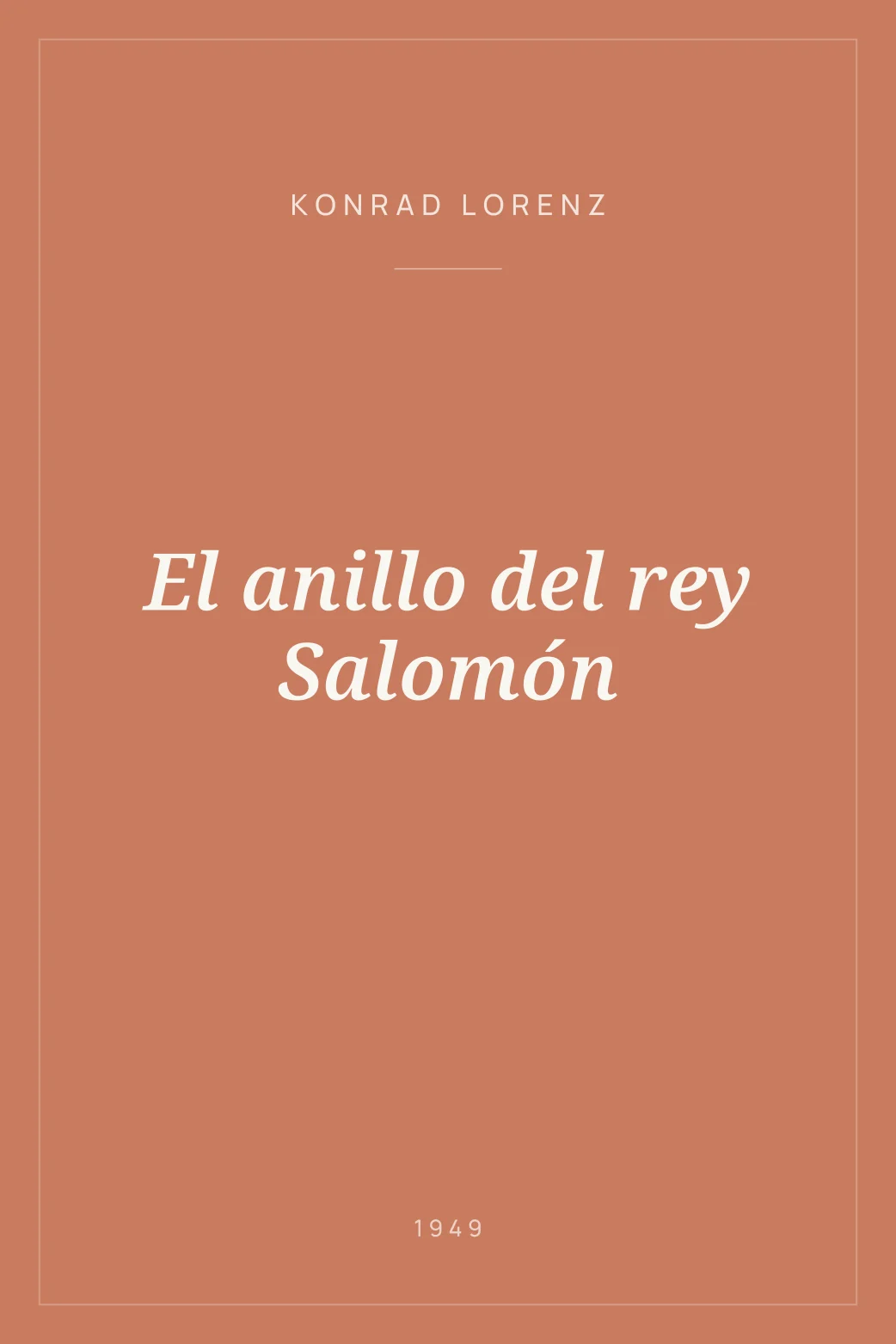 Portada de El anillo del rey Salomón