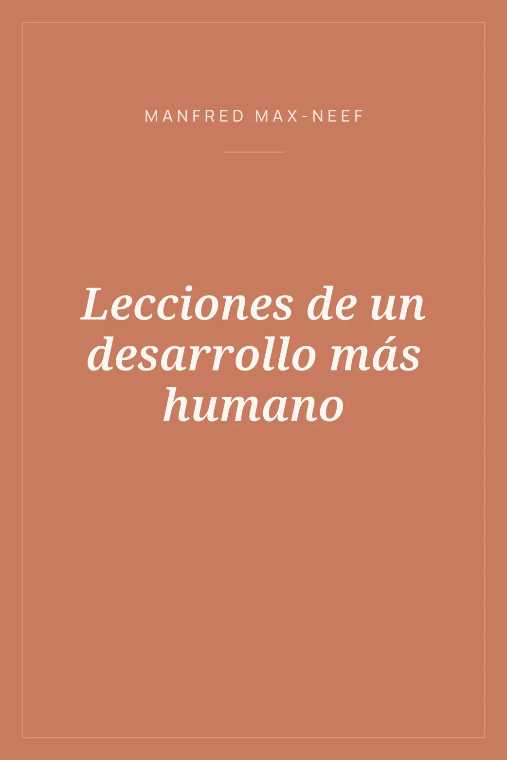 Portada de Lecciones de un desarrollo más humano