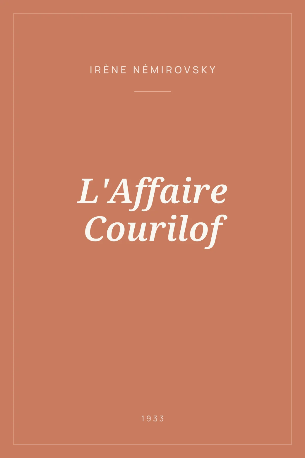 Portada de L'Affaire Courilof