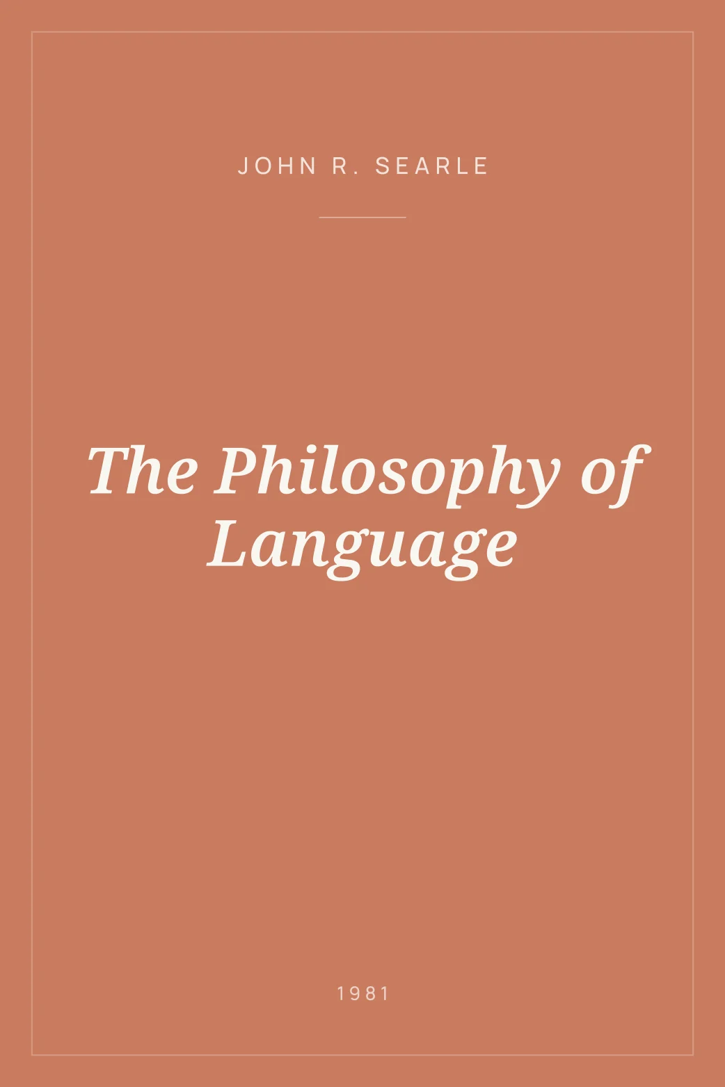 Portada de The Philosophy of Language