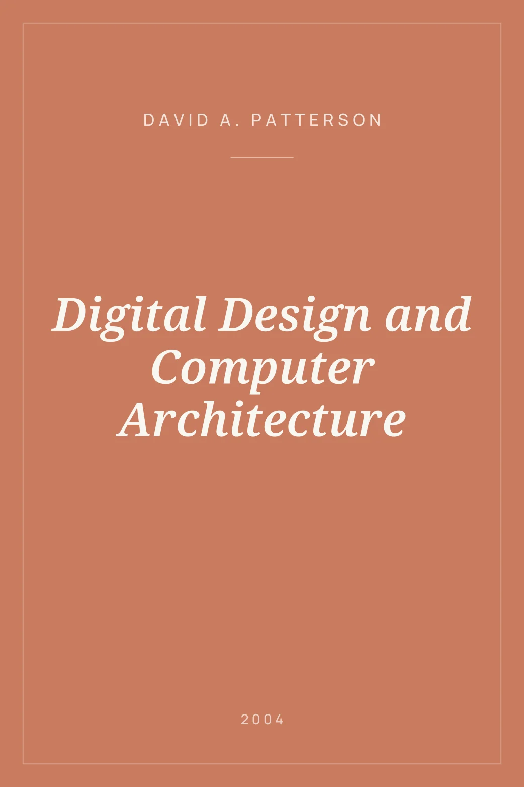 Portada de Digital Design and Computer Architecture