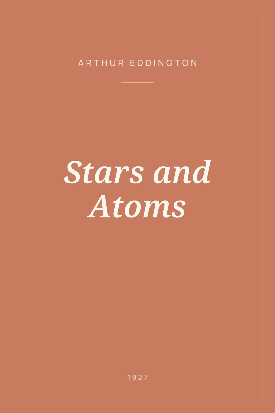 Portada de Stars and Atoms