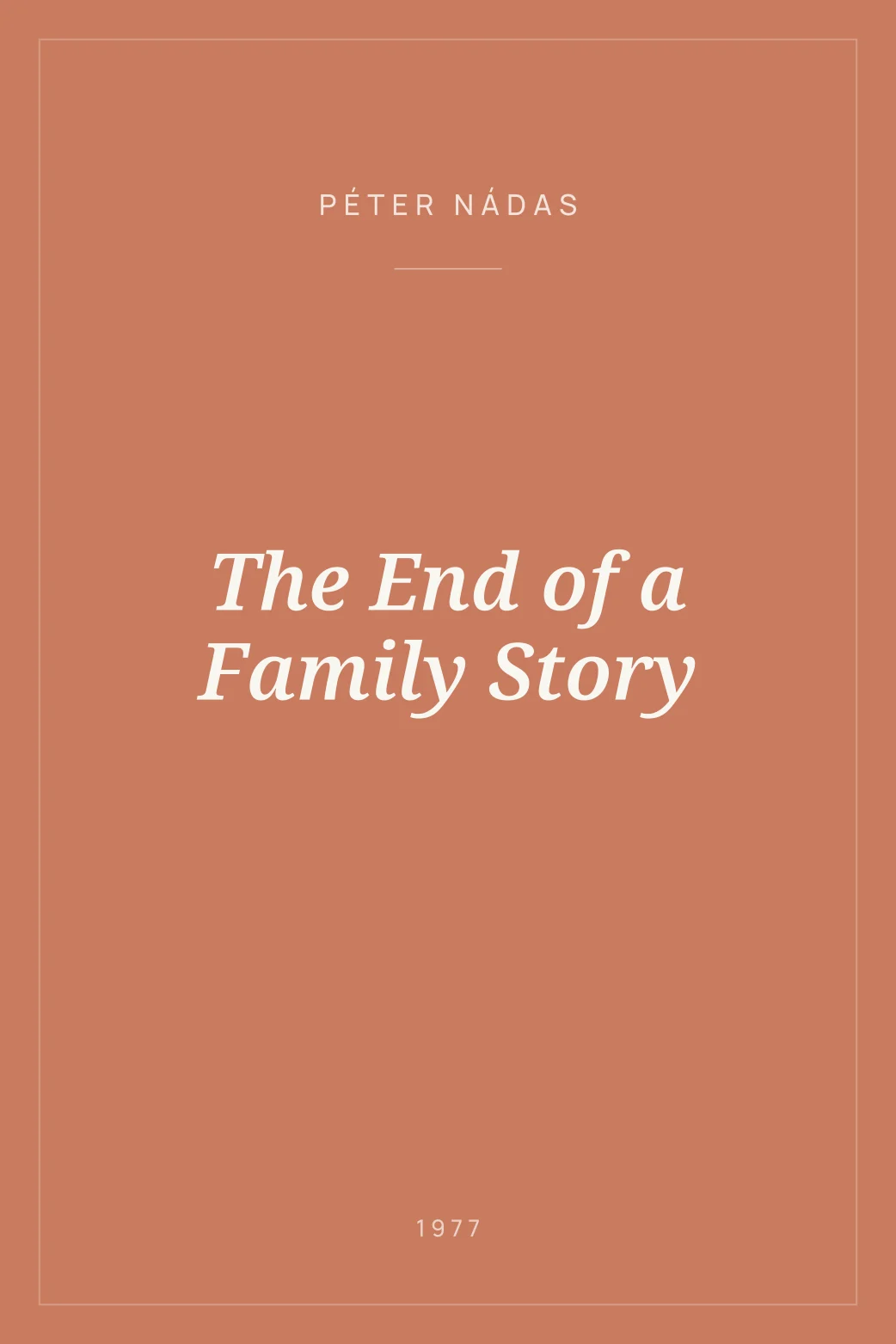 Portada de The End of a Family Story