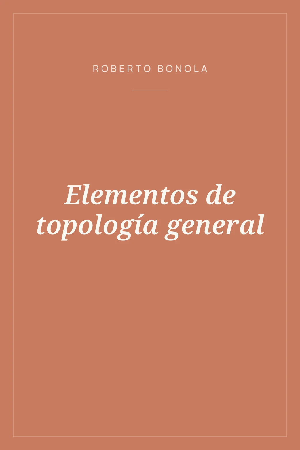 Portada de Elementos de topología general