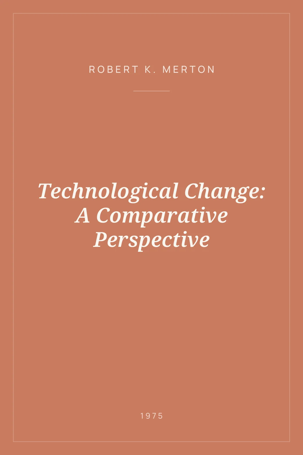 Portada de Technological Change: A Comparative Perspective
