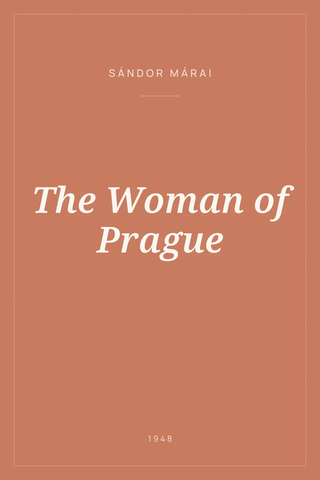 Portada de The Woman of Prague