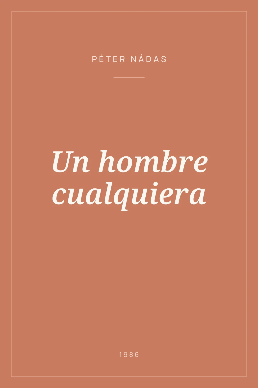 Portada de Un hombre cualquiera