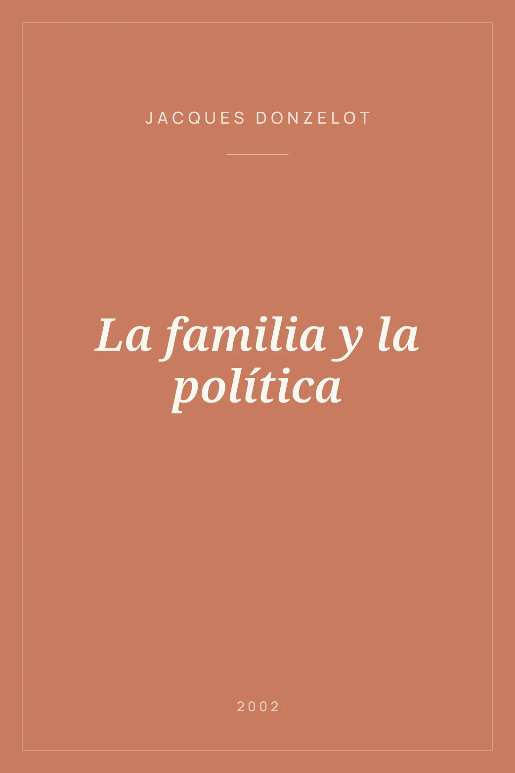 Portada de La familia y la política