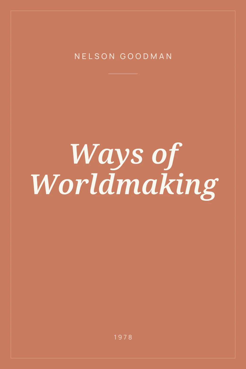 Portada de Ways of Worldmaking