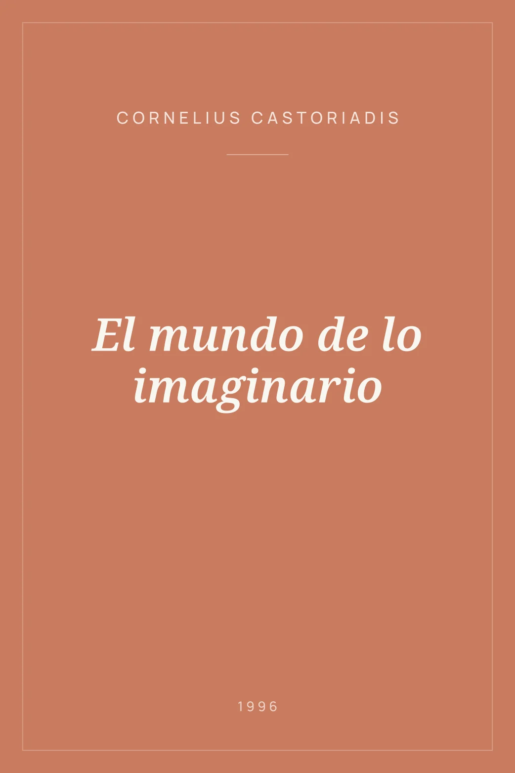 Portada de El mundo de lo imaginario