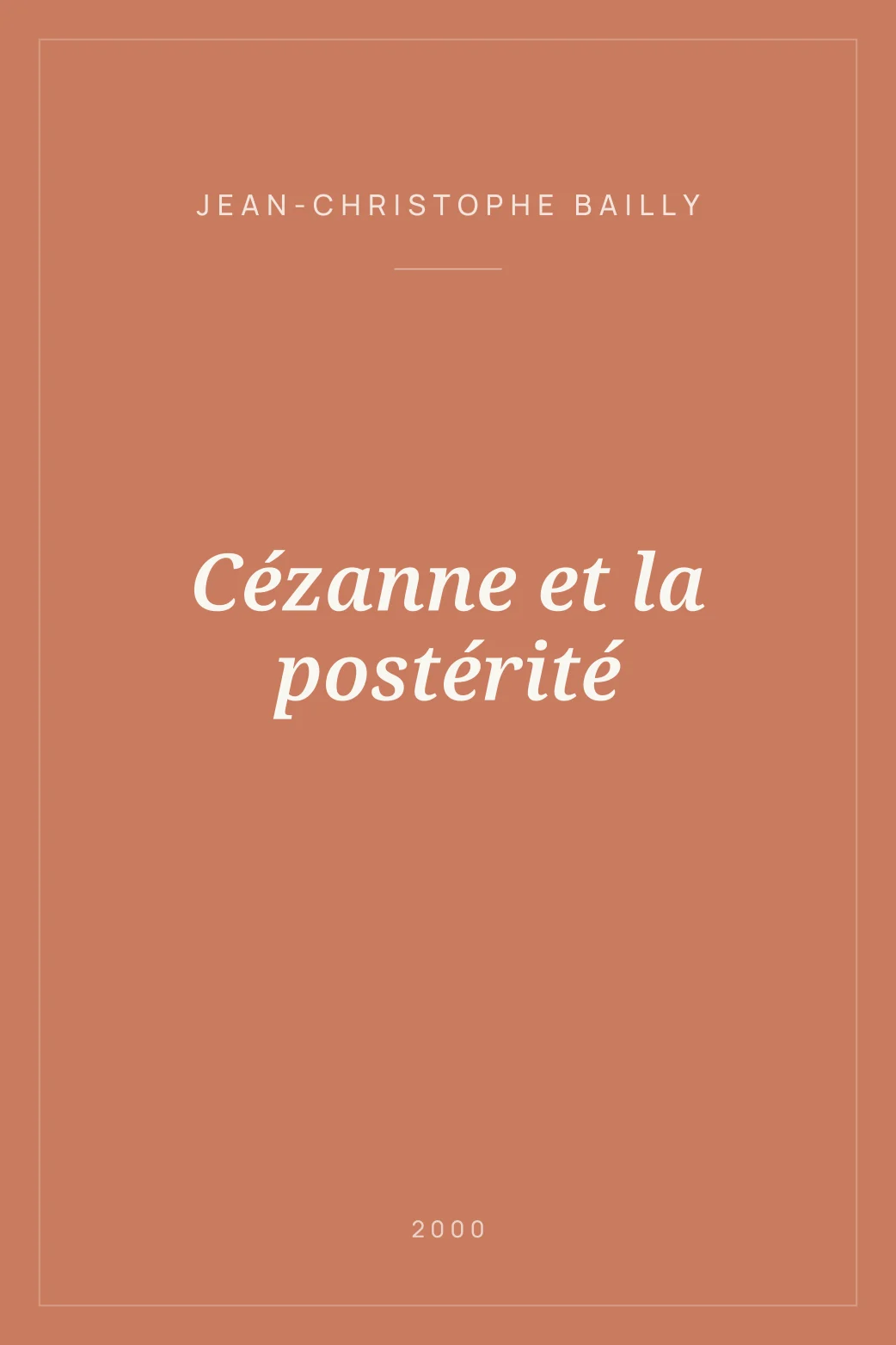 Portada de Cézanne et la postérité