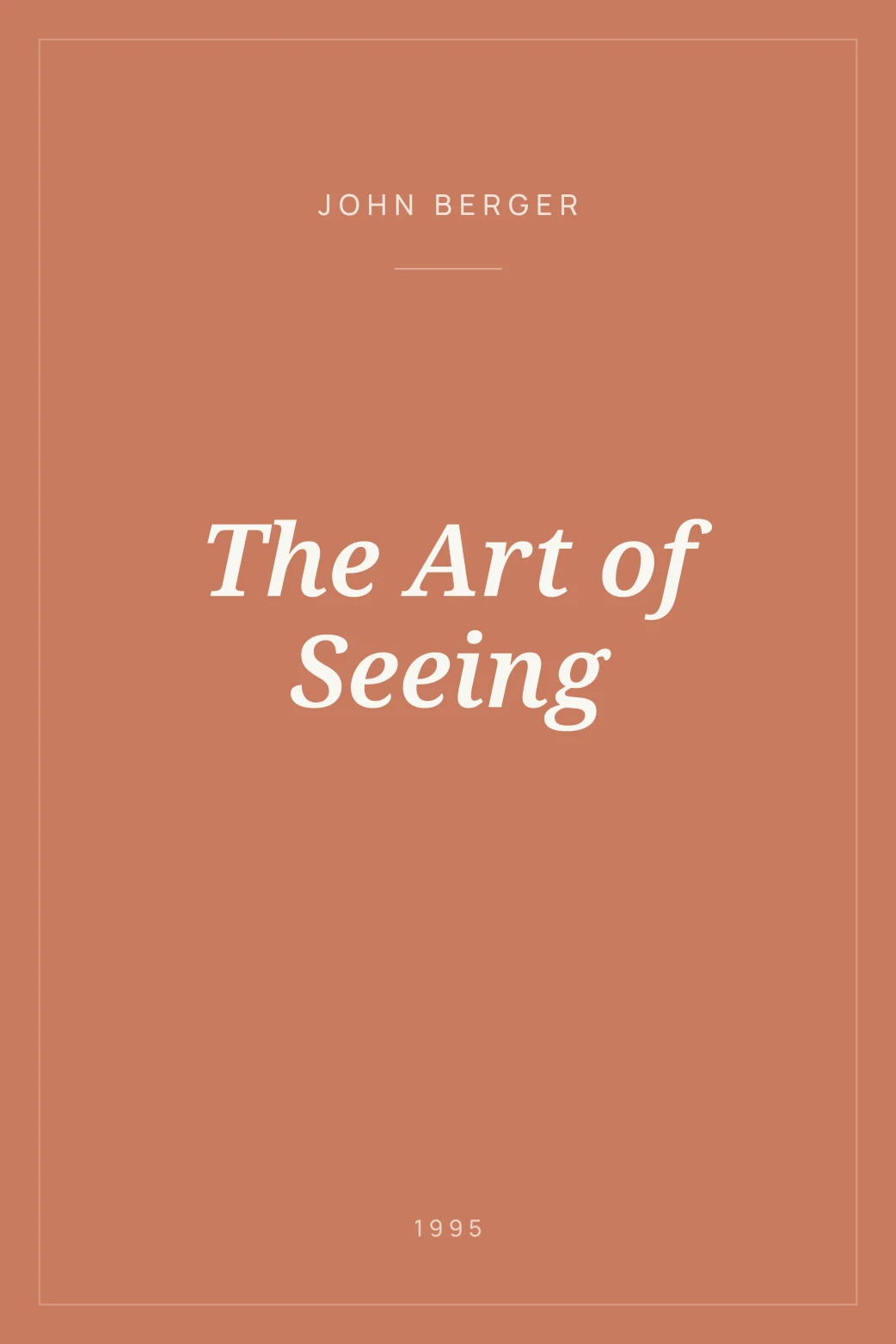 Portada de The Art of Seeing