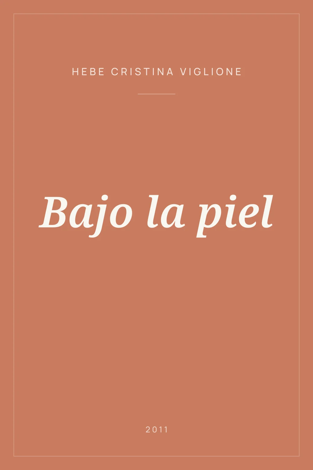 Portada de Bajo la piel