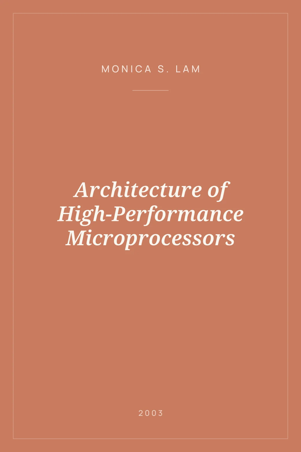 Portada de Architecture of High-Performance Microprocessors
