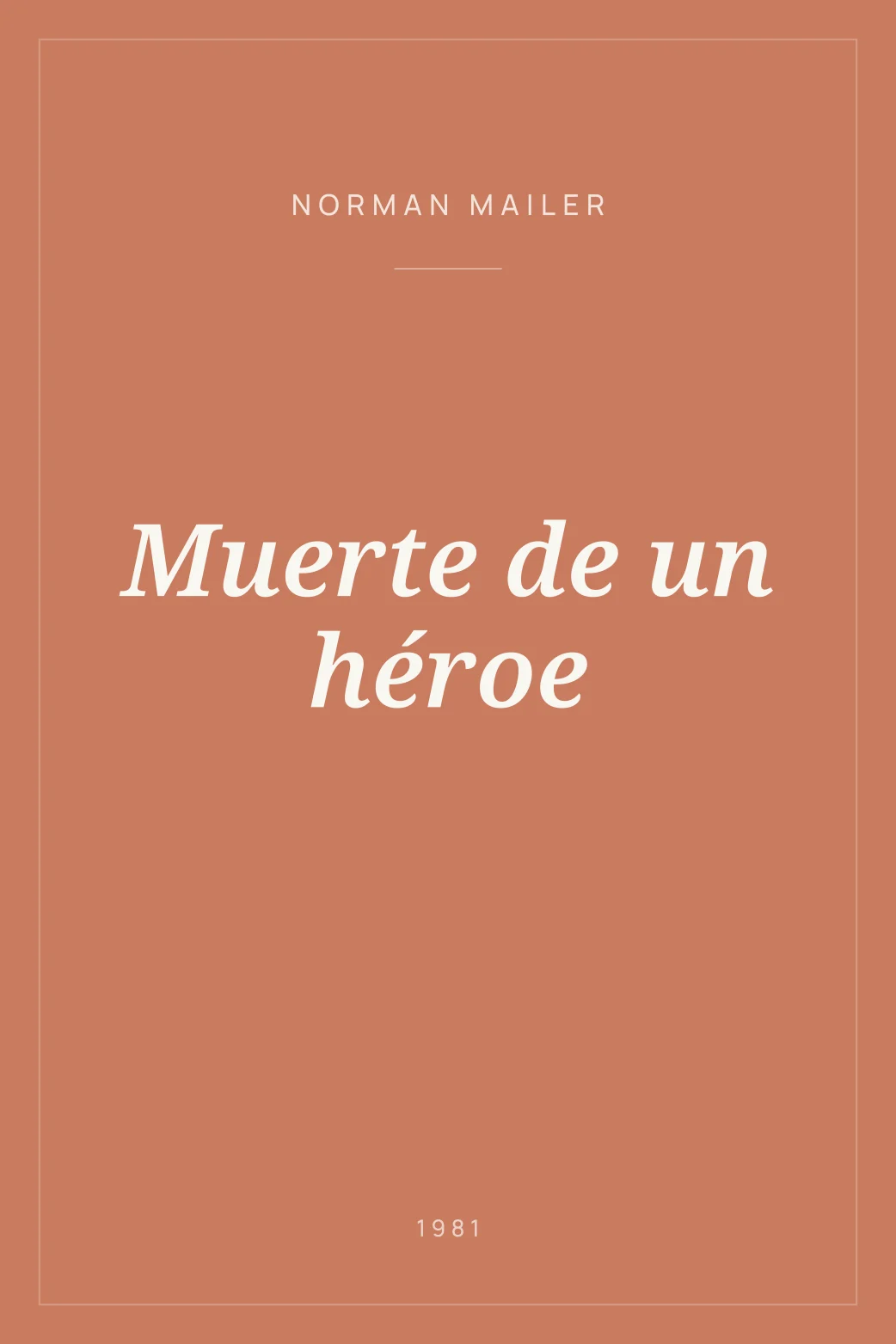Portada de Muerte de un héroe