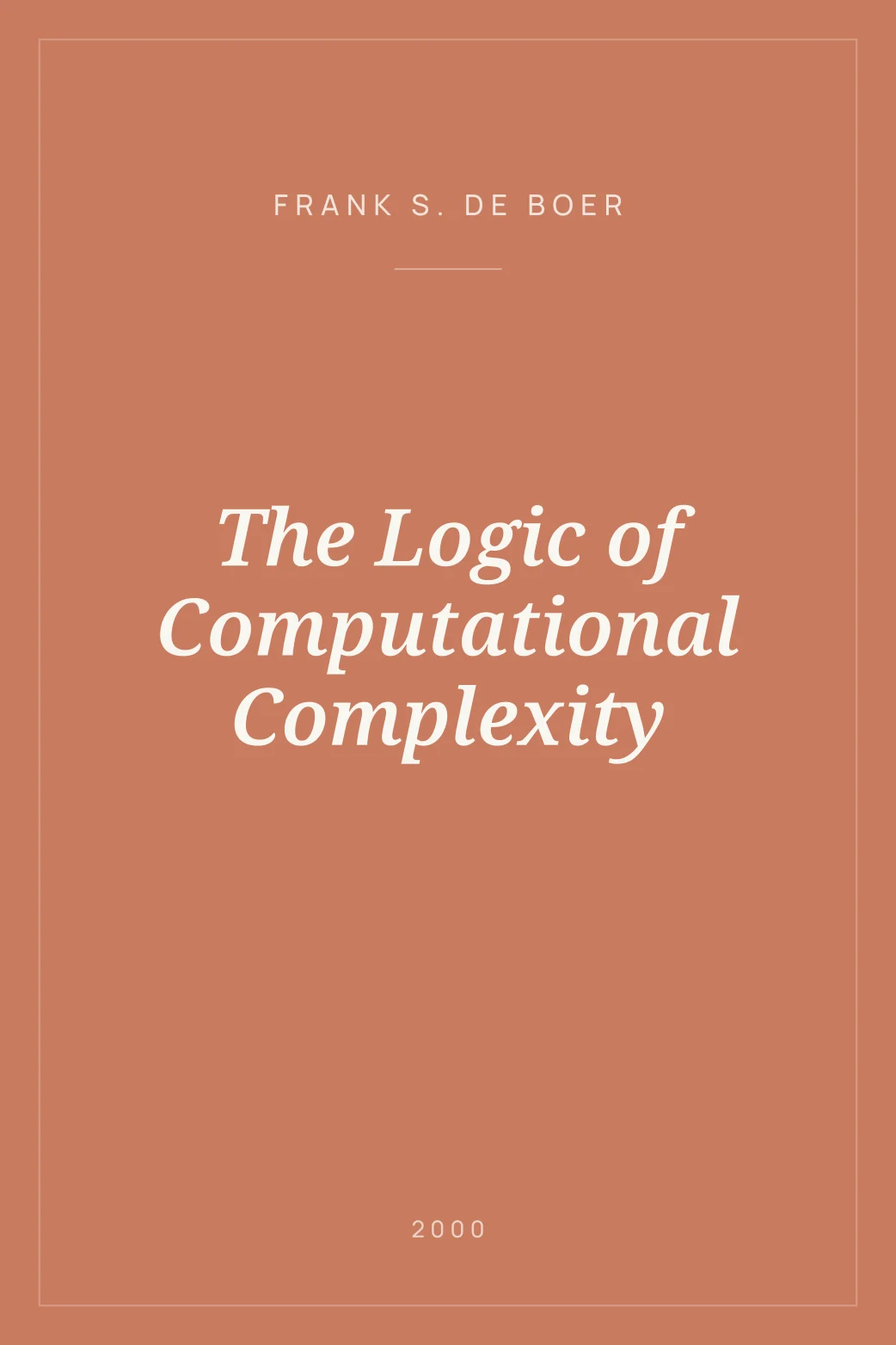 Portada de The Logic of Computational Complexity