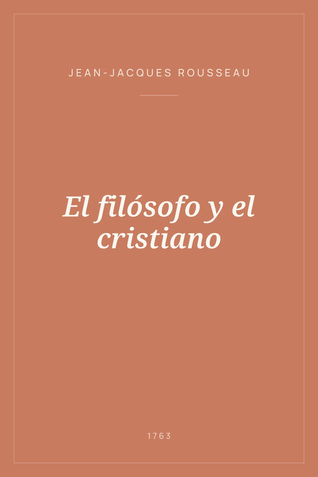 Portada de El filósofo y el cristiano