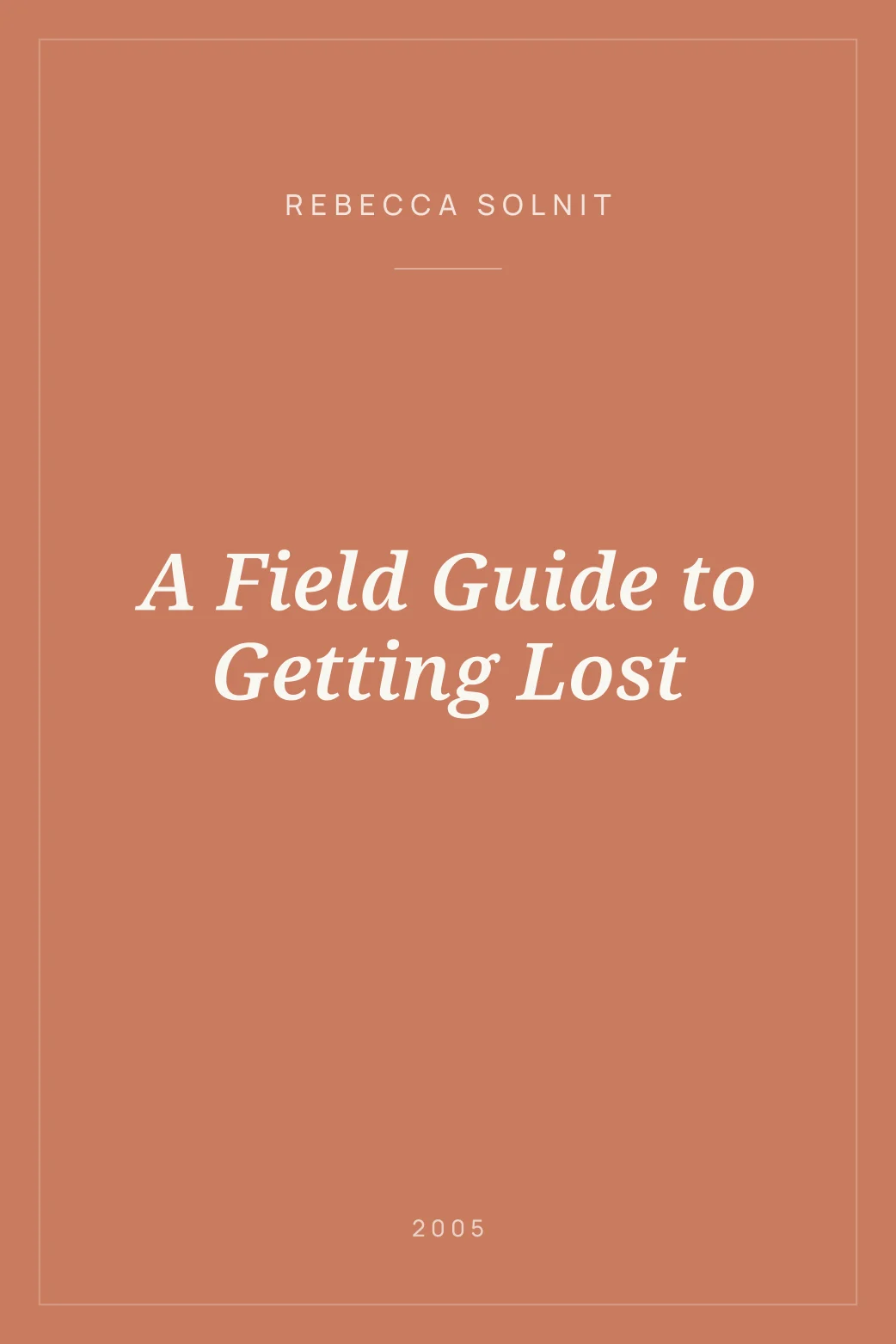 Portada de A Field Guide to Getting Lost