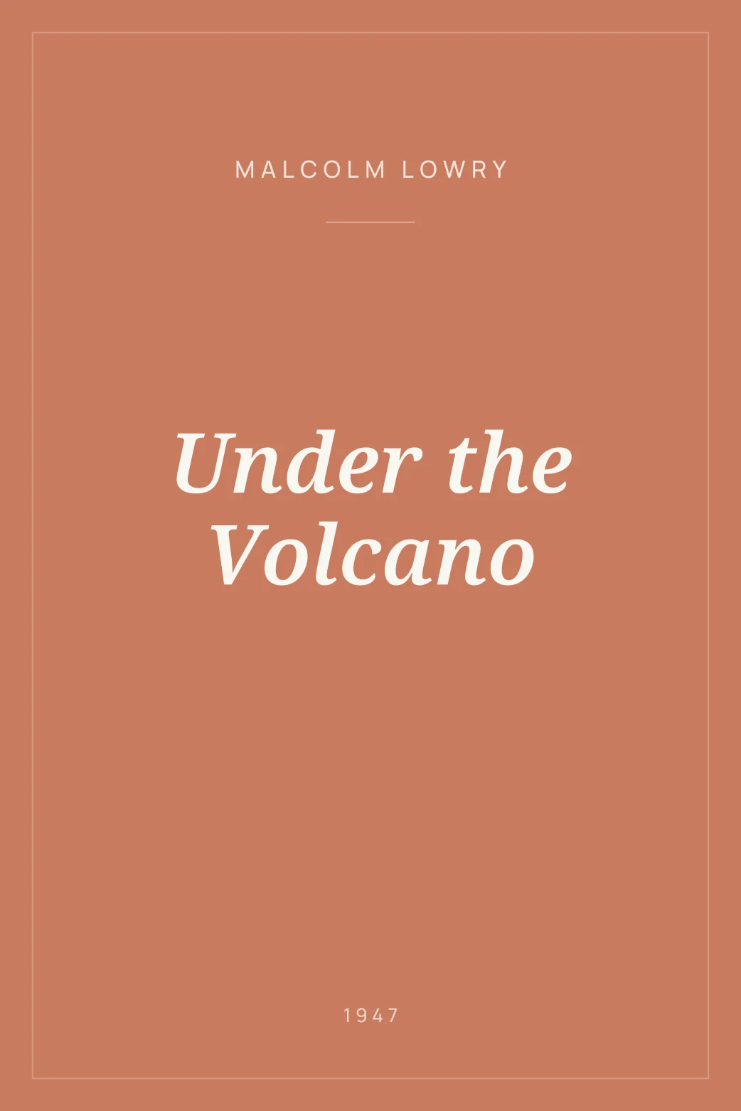 Portada de Under the Volcano