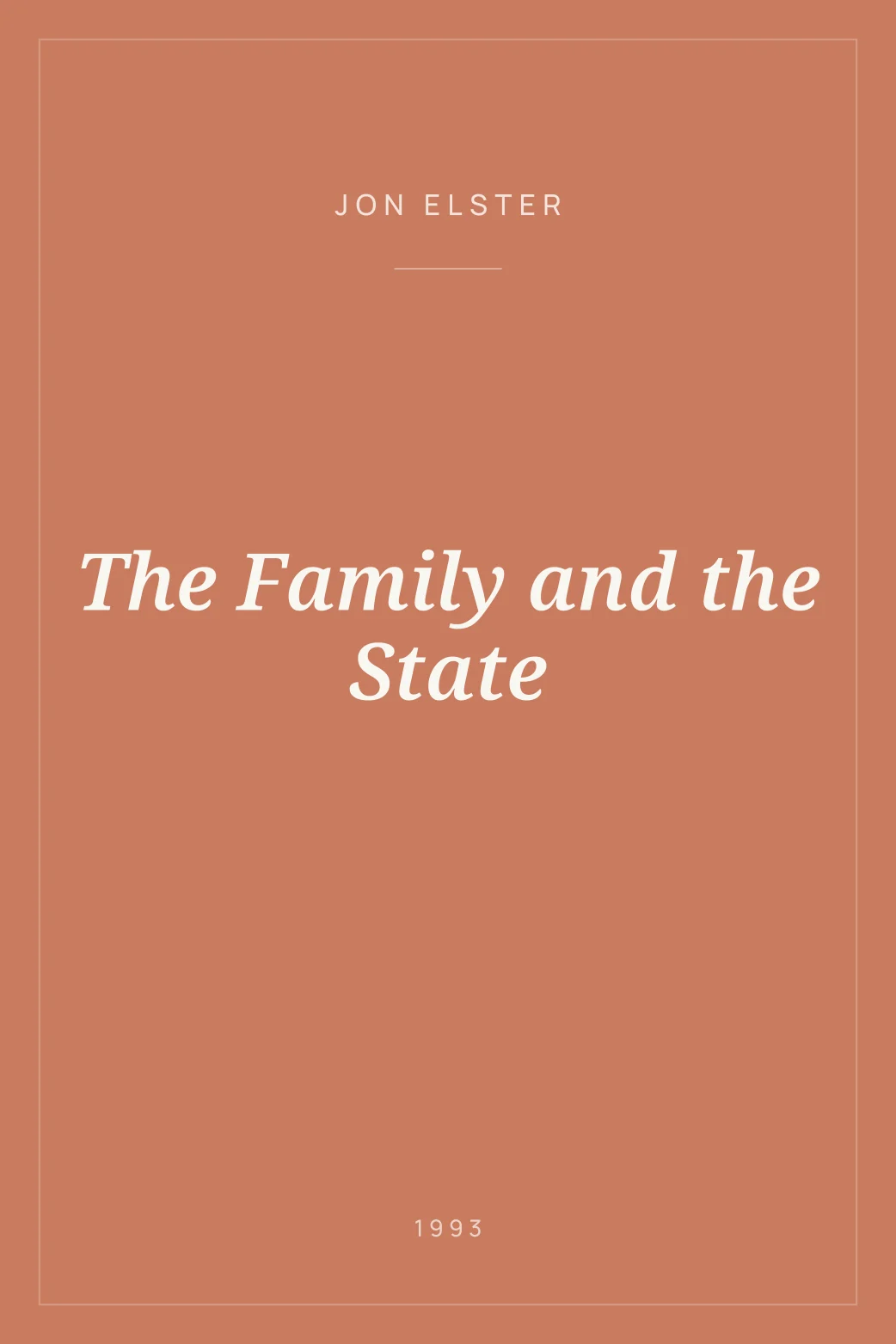 Portada de The Family and the State