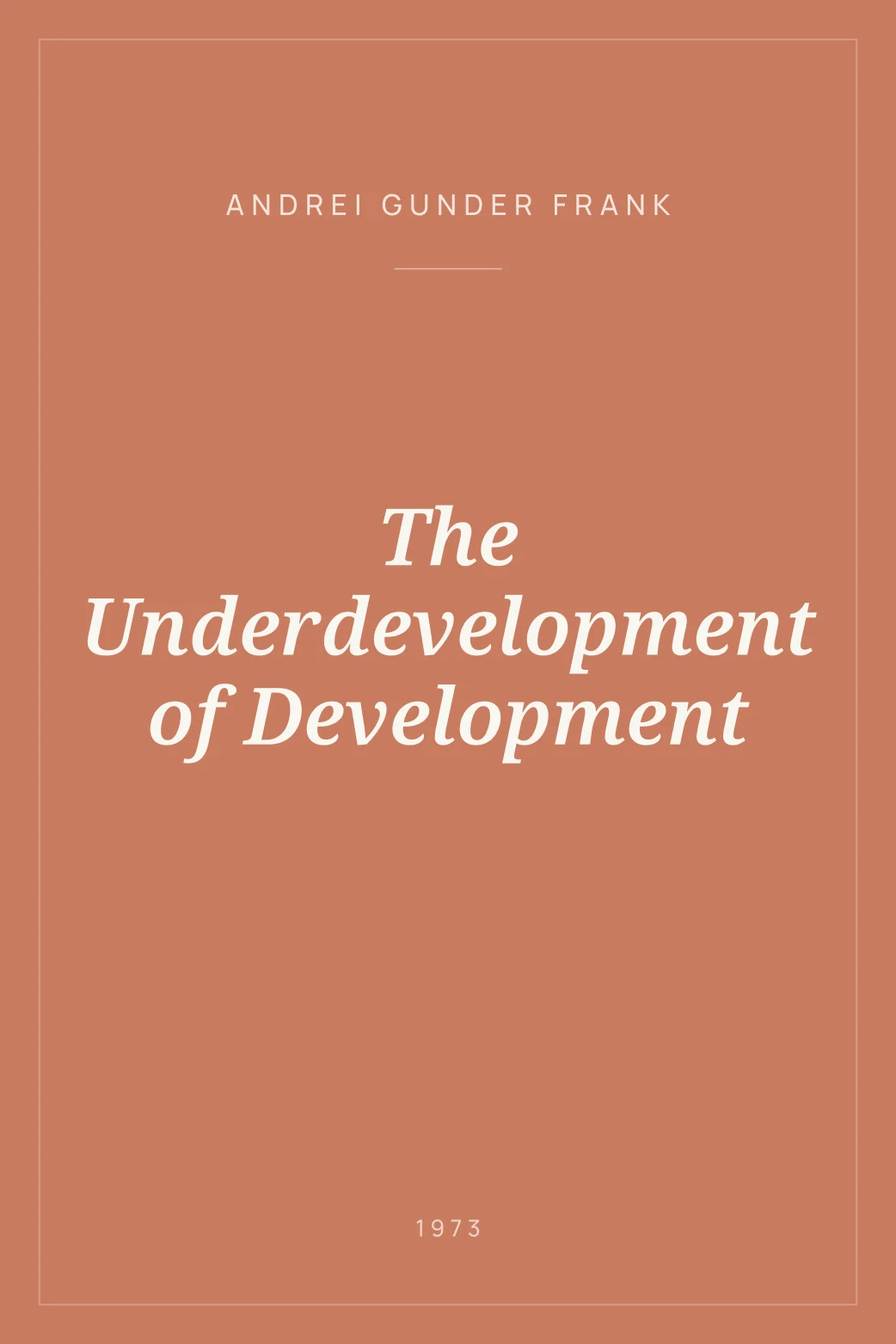 Portada de The Underdevelopment of Development
