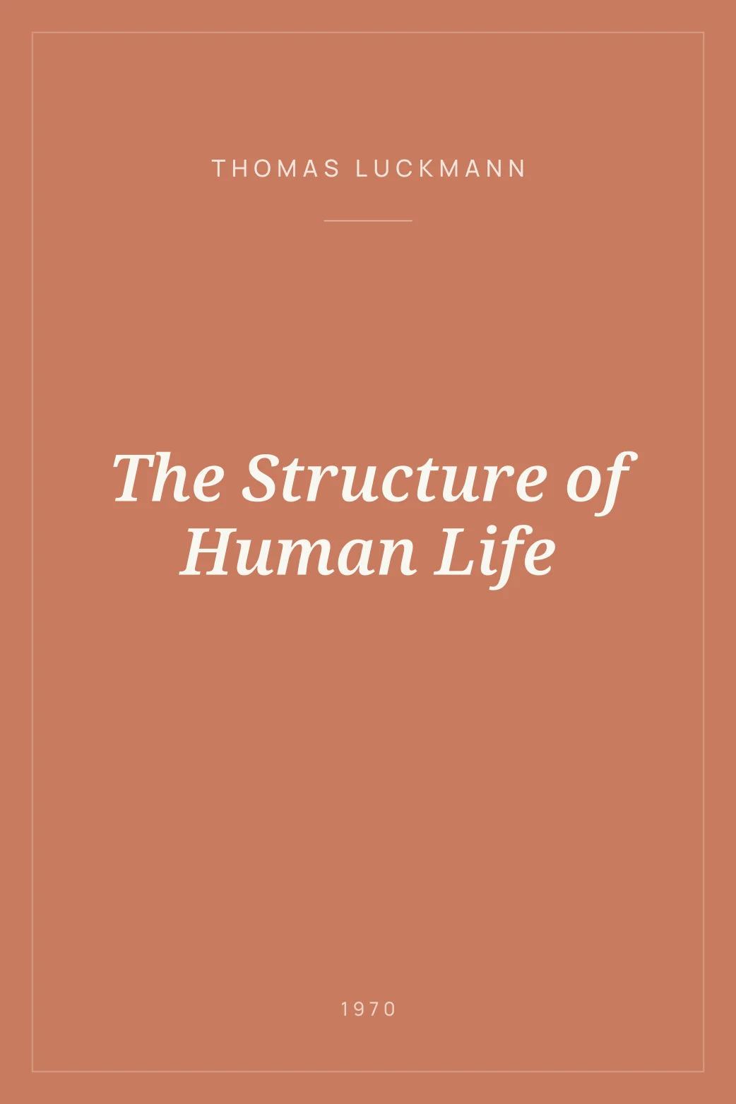 Portada de The Structure of Human Life