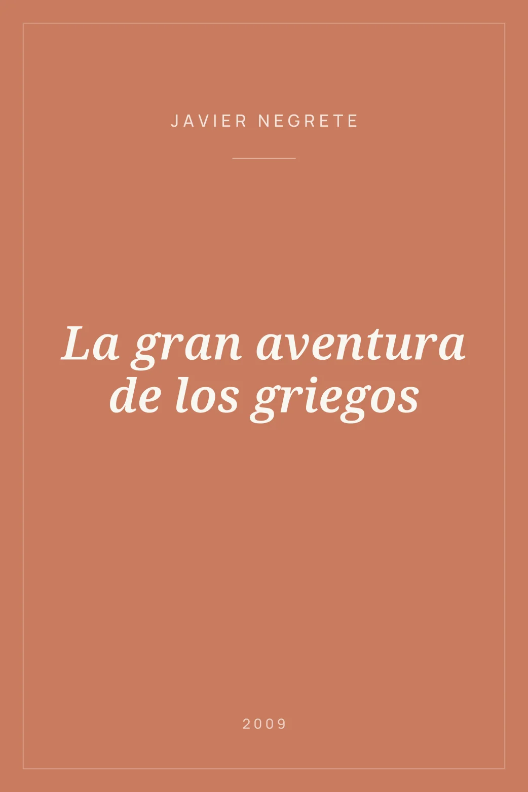 Portada de La gran aventura de los griegos