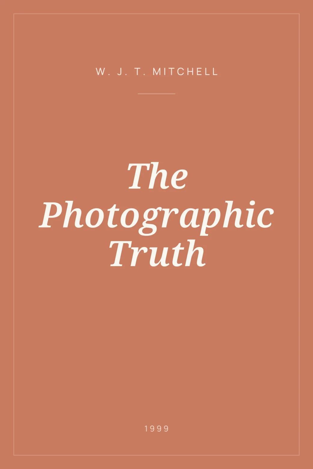 Portada de The Photographic Truth