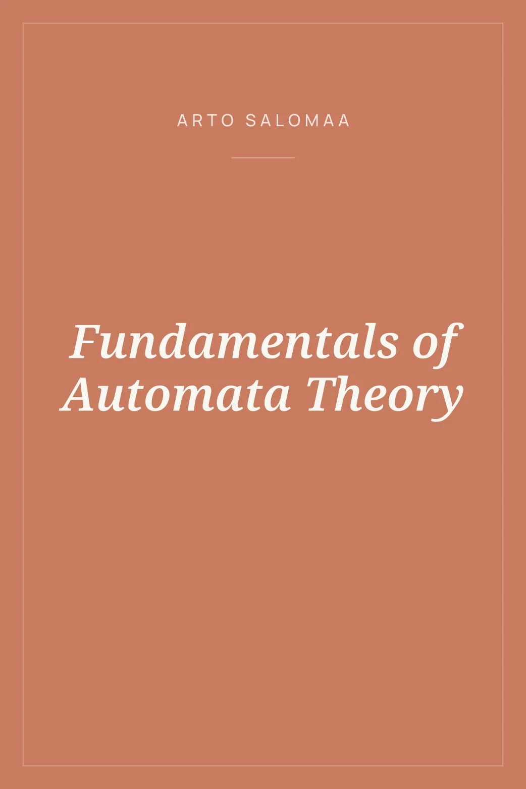 Portada de Fundamentals of Automata Theory