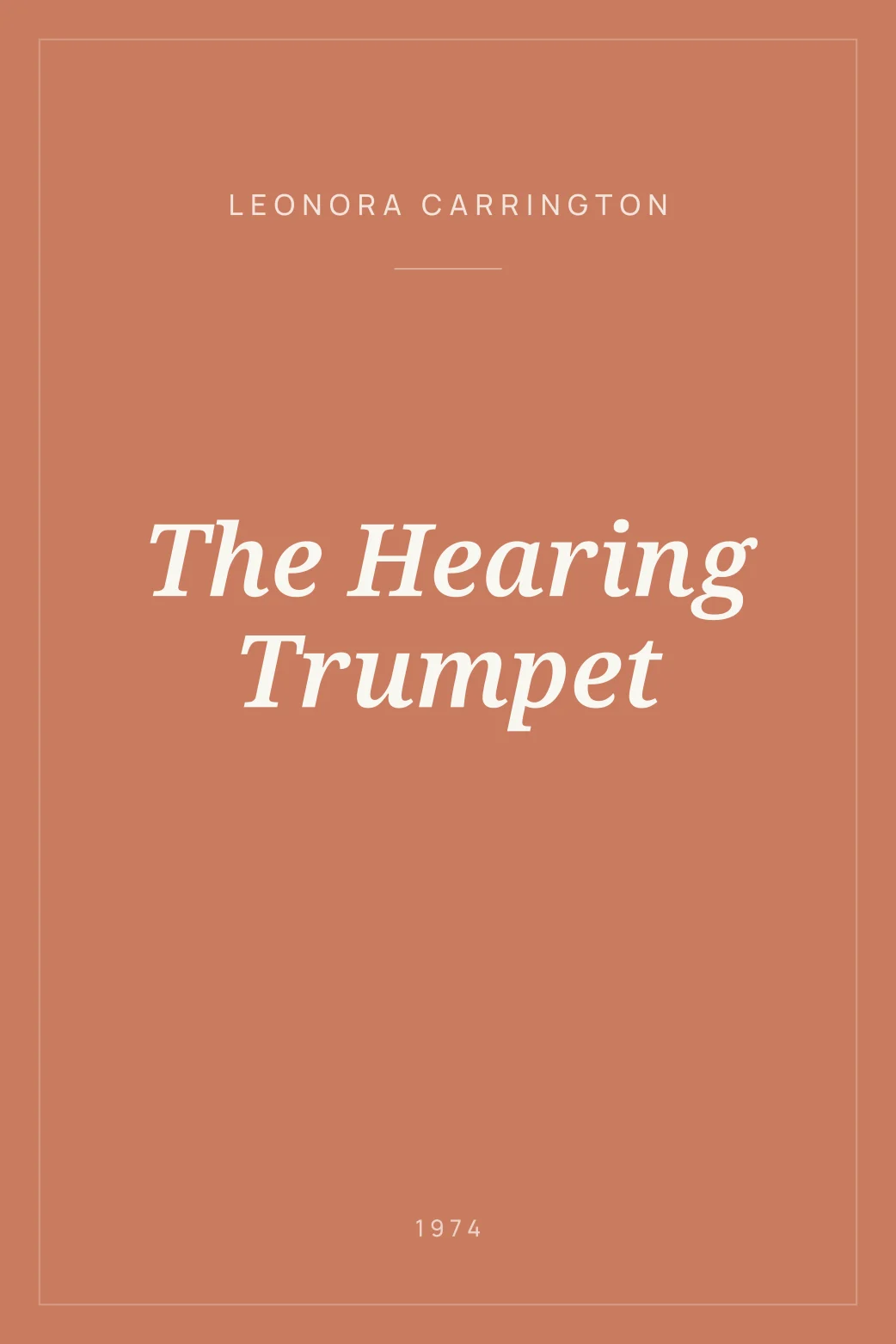 Portada de The Hearing Trumpet