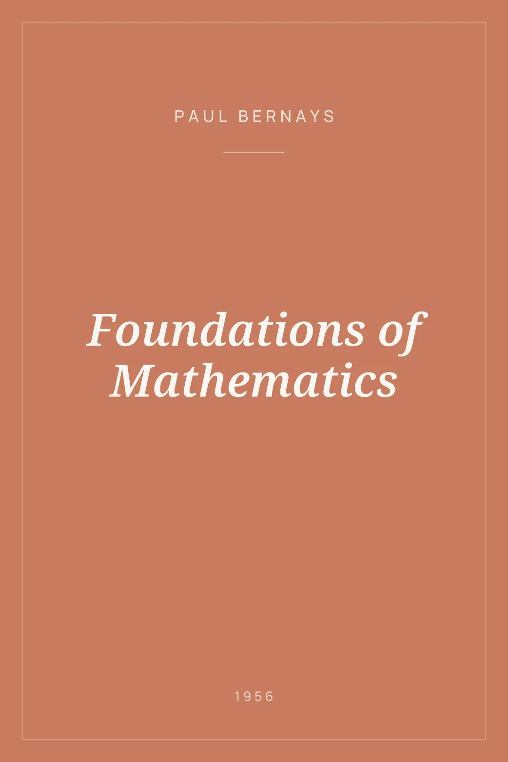 Portada de Foundations of Mathematics