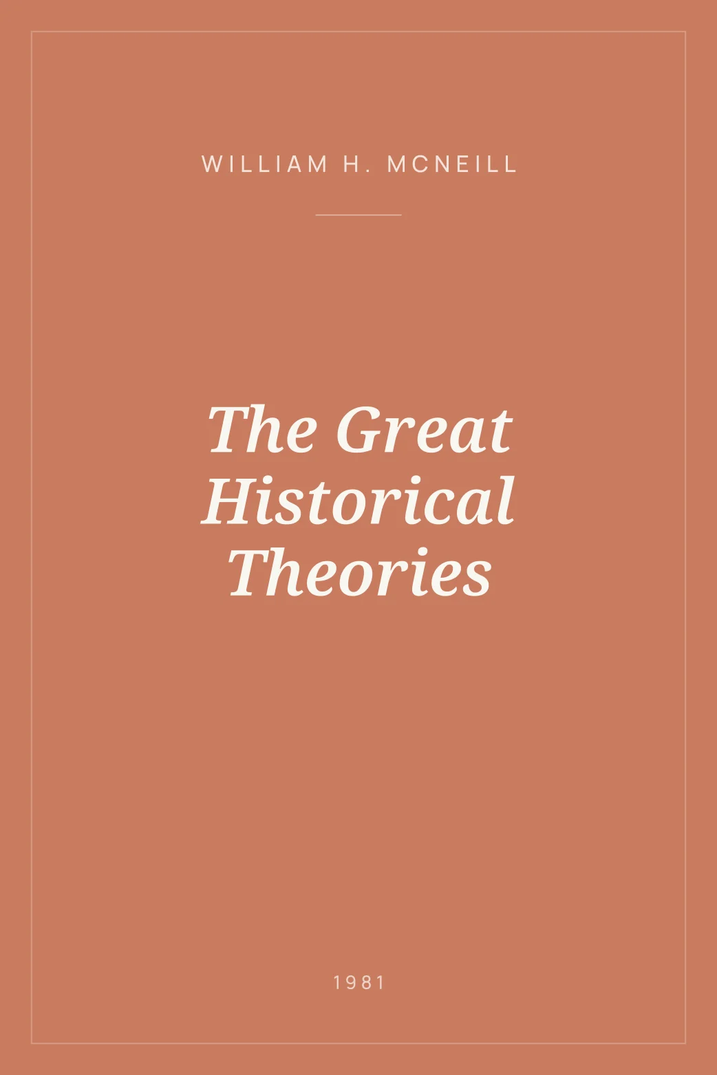 Portada de The Great Historical Theories