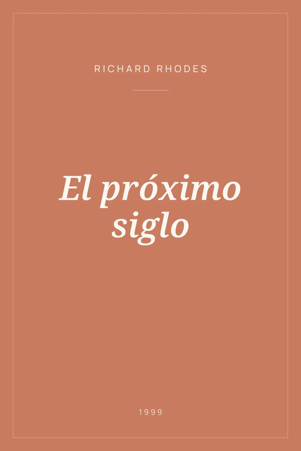 Portada de El próximo siglo
