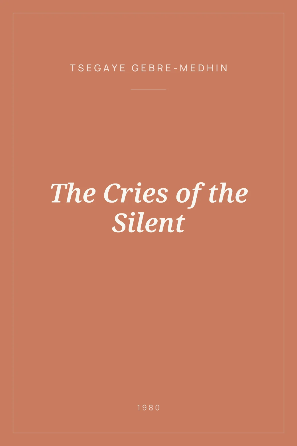 Portada de The Cries of the Silent