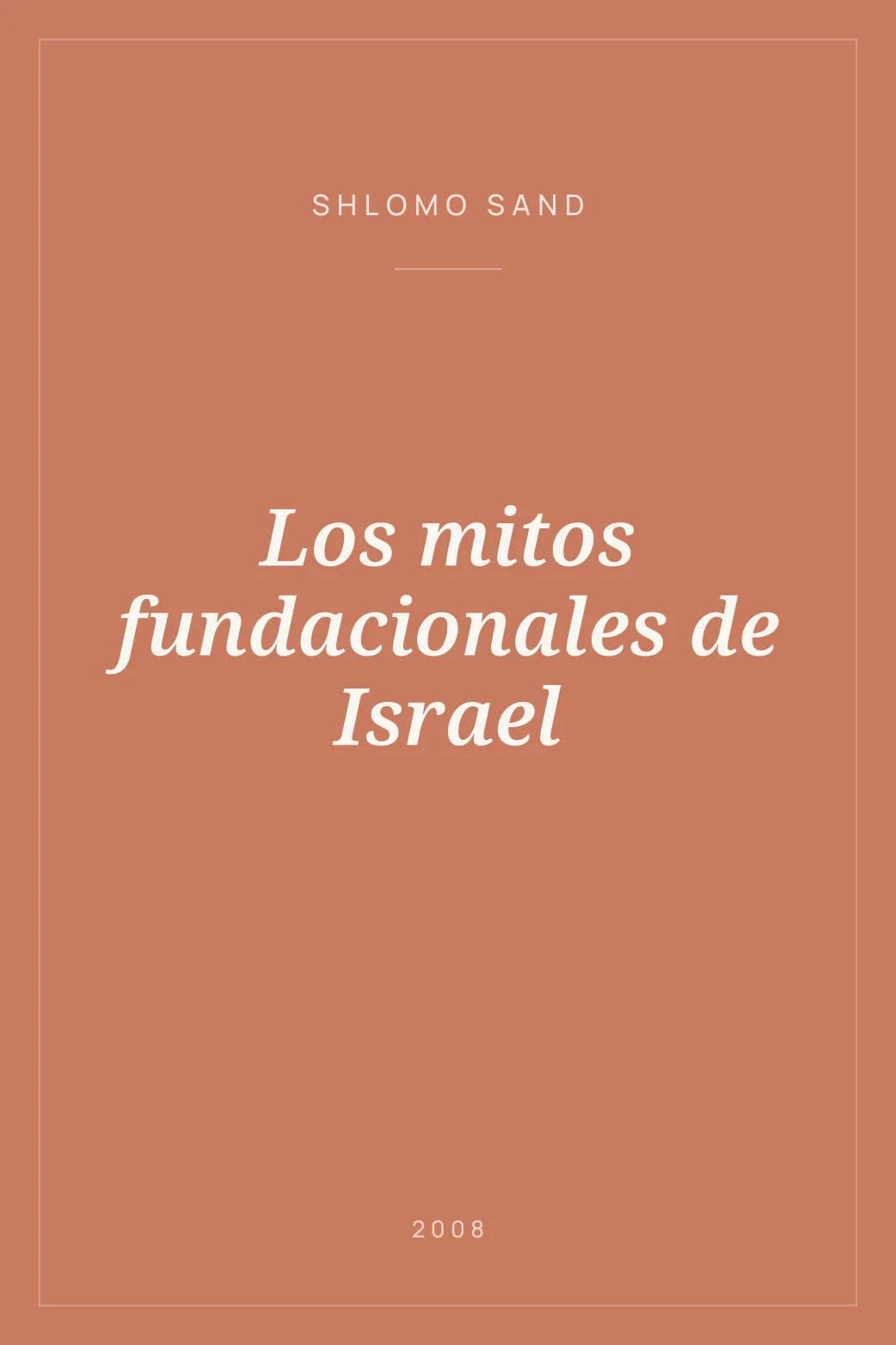 Portada de Los mitos fundacionales de Israel