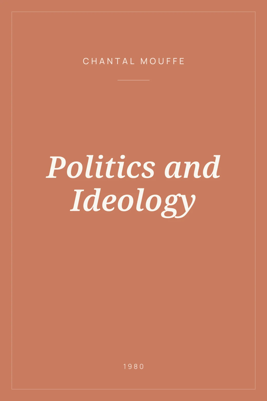 Portada de Politics and Ideology