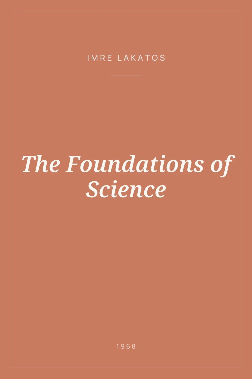 Portada de The Foundations of Science