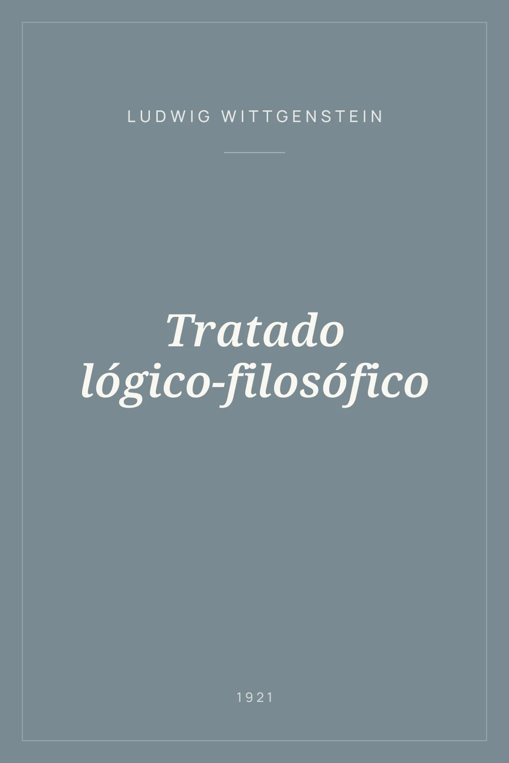 Portada de Tratado lógico-filosófico