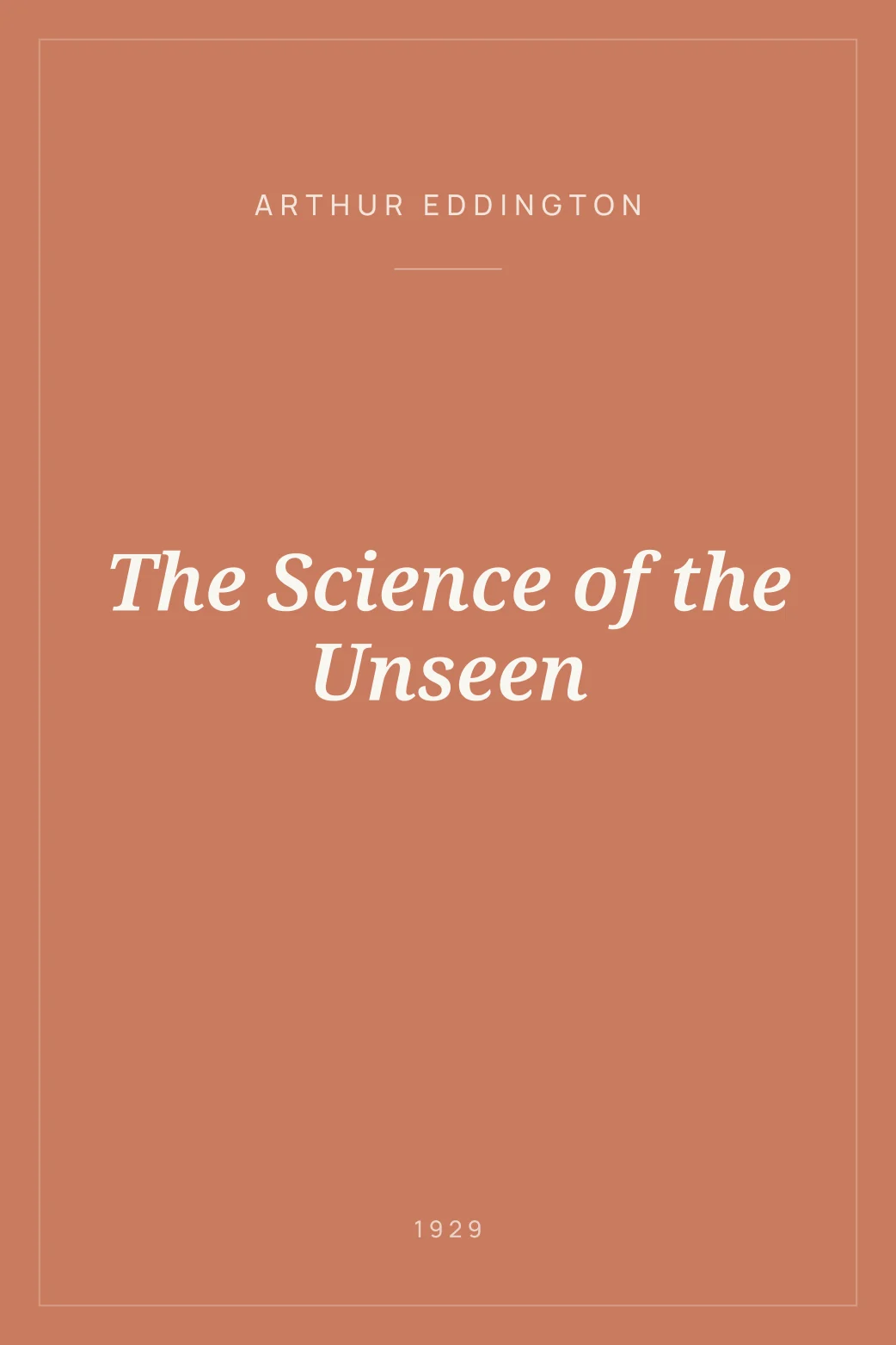 Portada de The Science of the Unseen