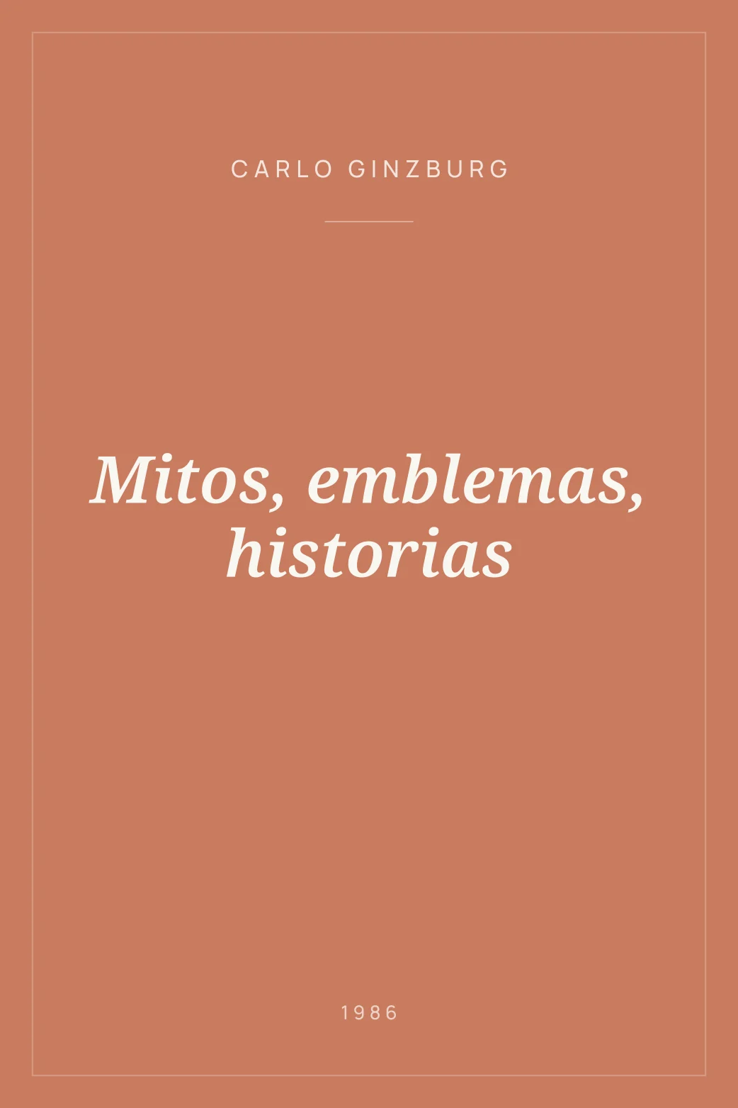 Portada de Mitos, emblemas, historias